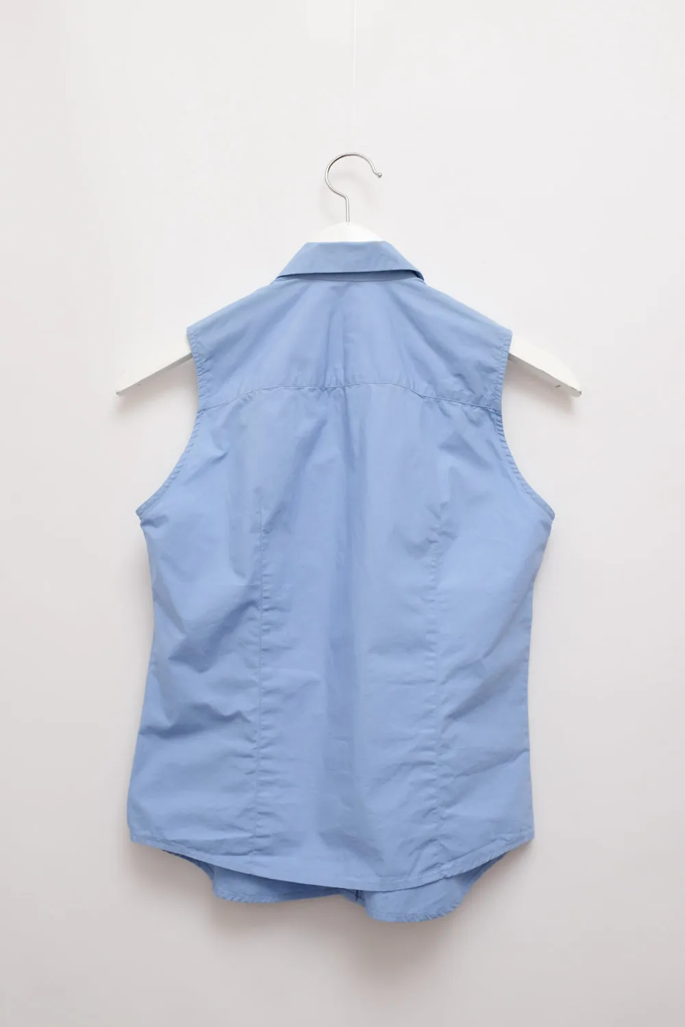 0752_CALVIN KLEIN VINTAGE BLUE SLEEVELESS SHIRT