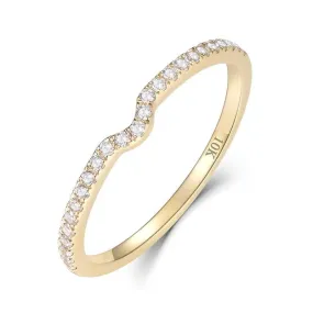 10k Yellow Gold Moissanite Anniversary Ring 0.15ct Total