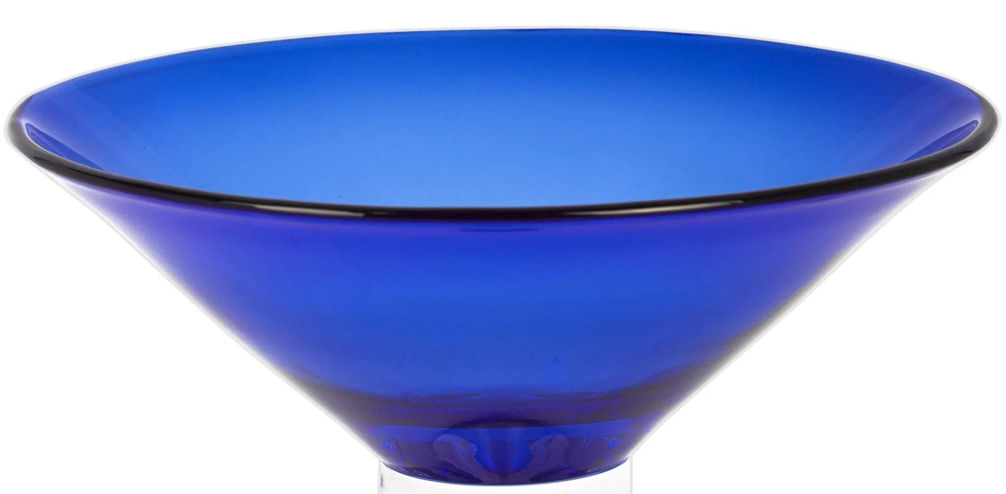 11 Mouth Blown Crystal Cobalt Blue Centerpiece Bowl By Homeroots