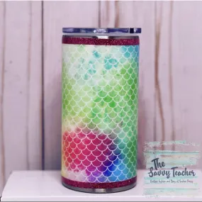 16 Oz Watercolor Mermaid Tumbler