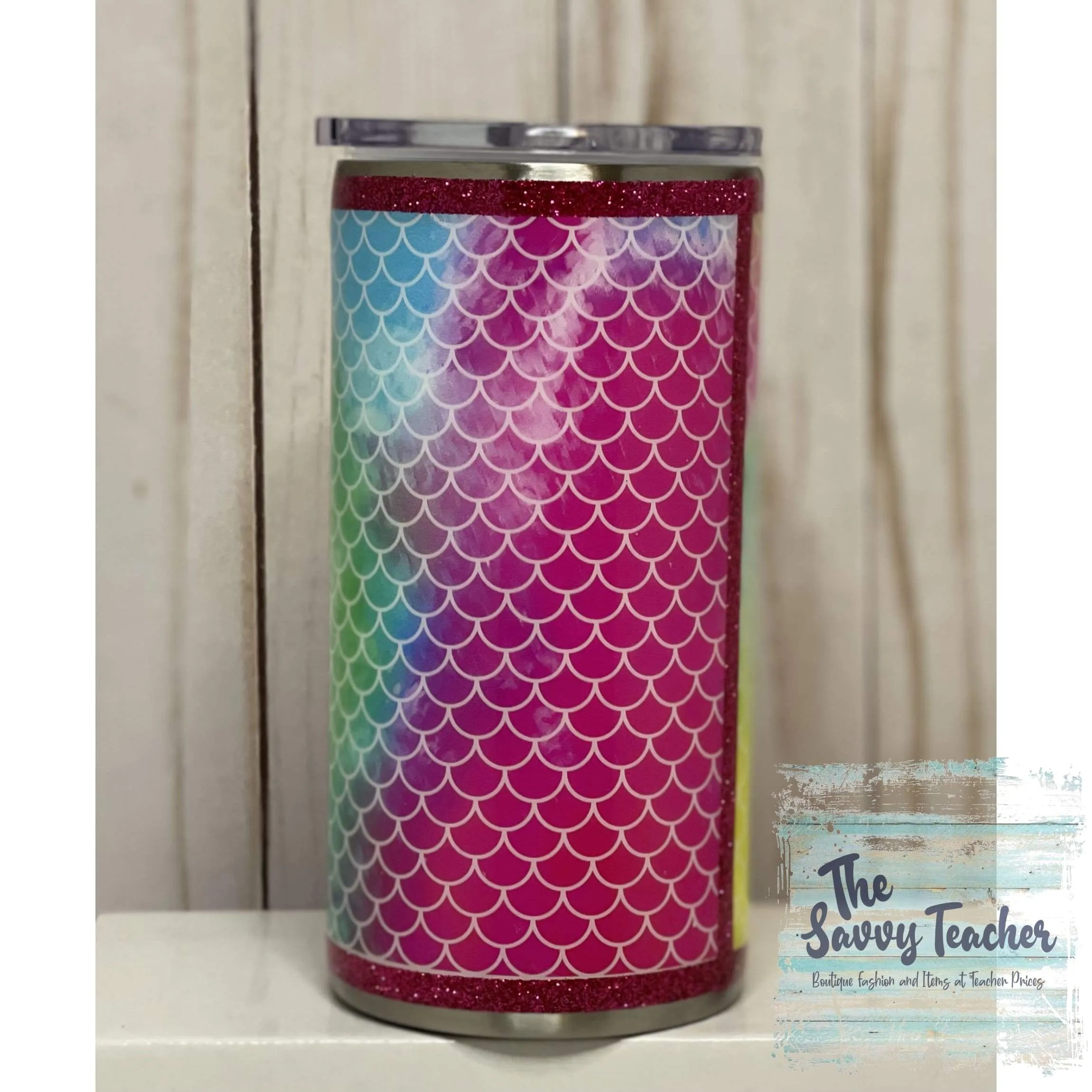 16 Oz Watercolor Mermaid Tumbler