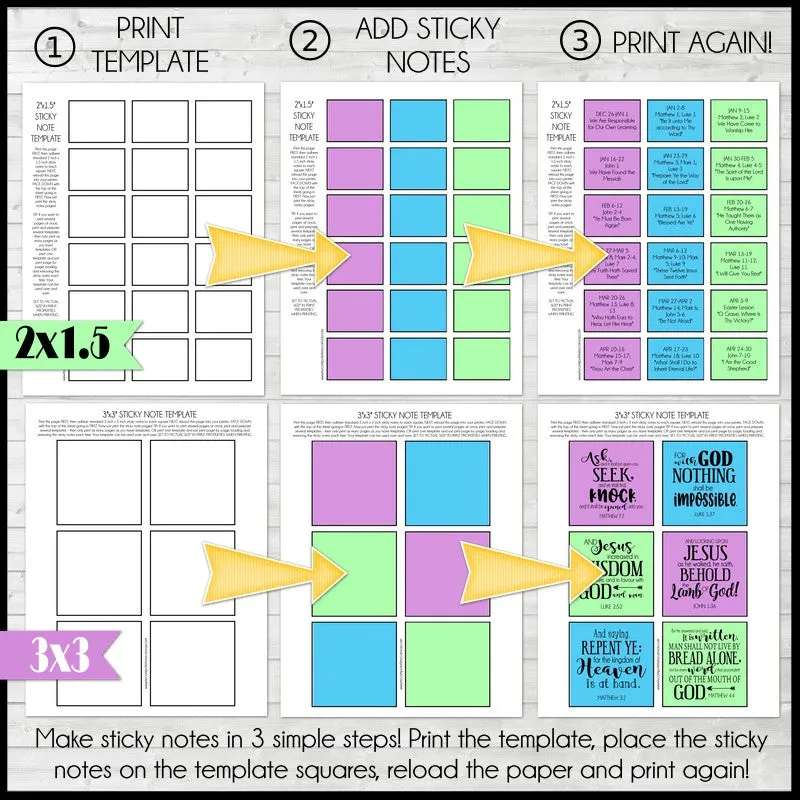 2023 CFM Weekly Sticky Notes {New Testament} PRINTABLE