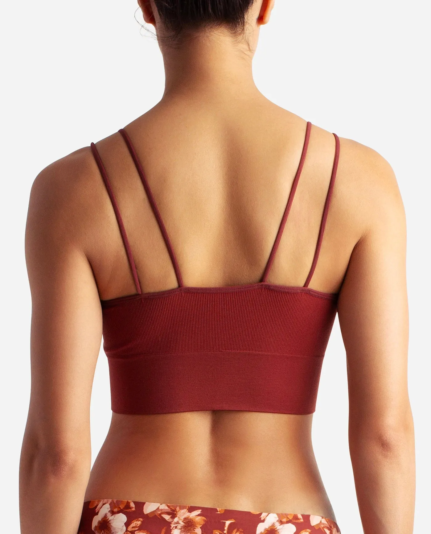 3-Pack Seamless Rib Longline with Bungee Pullover Bralette