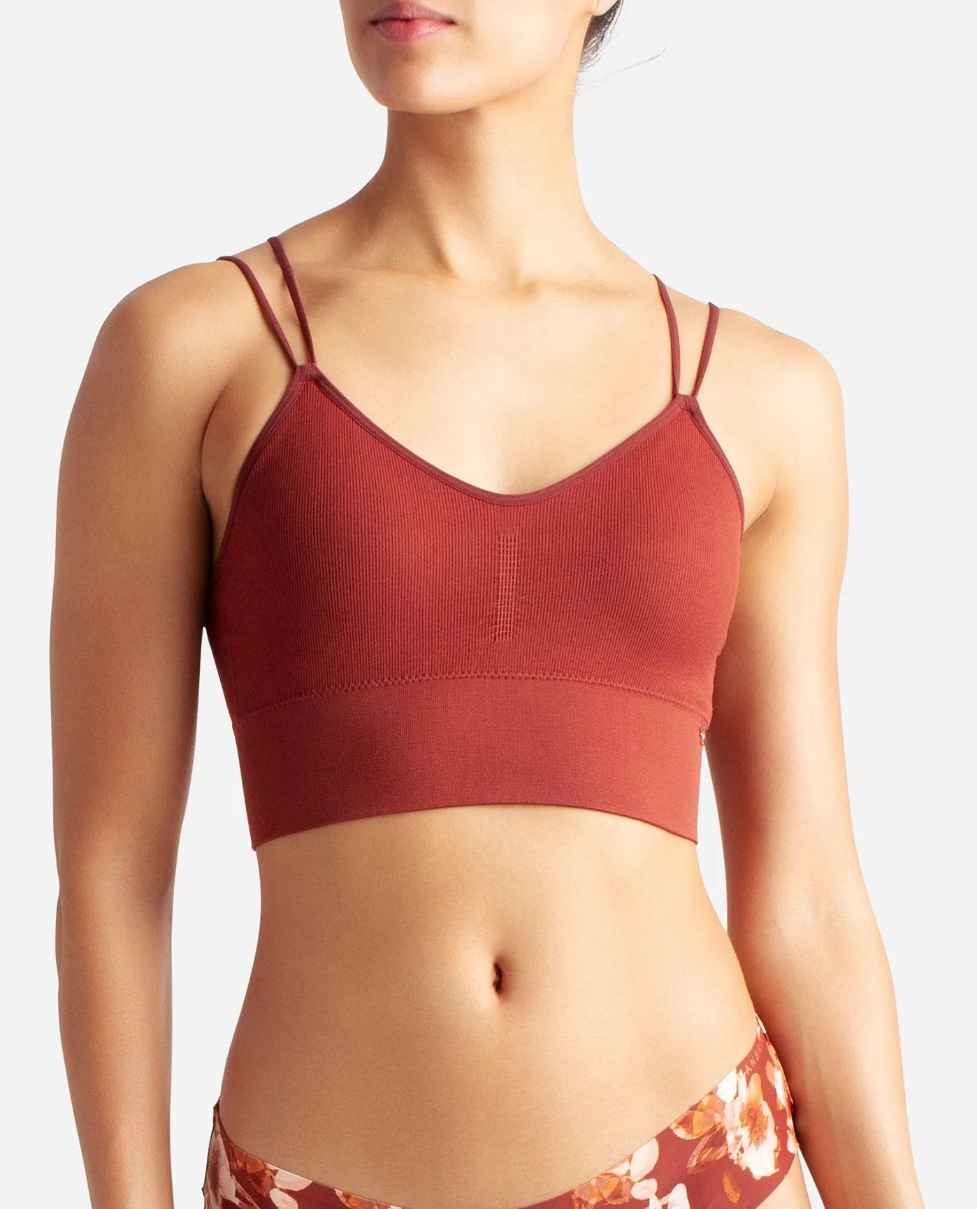 3-Pack Seamless Rib Longline with Bungee Pullover Bralette