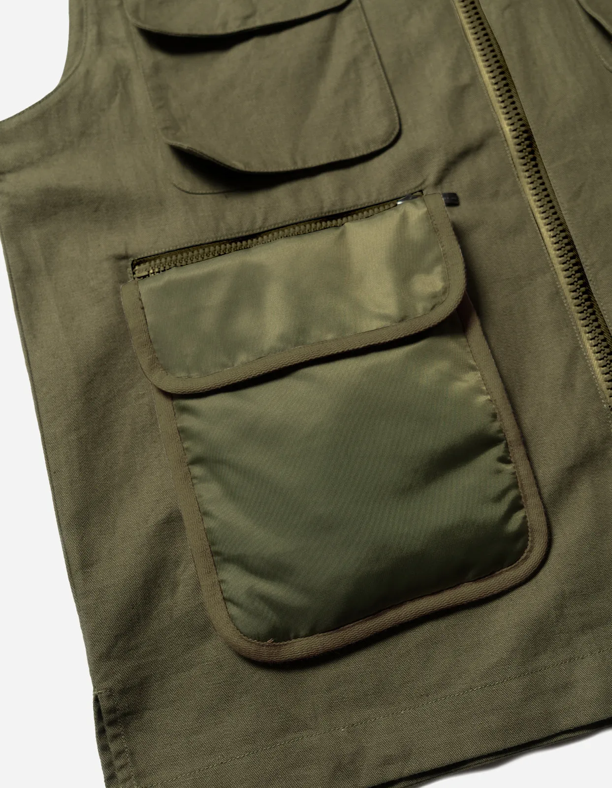 5201 Hemp Utility Vest Olive OG-107F