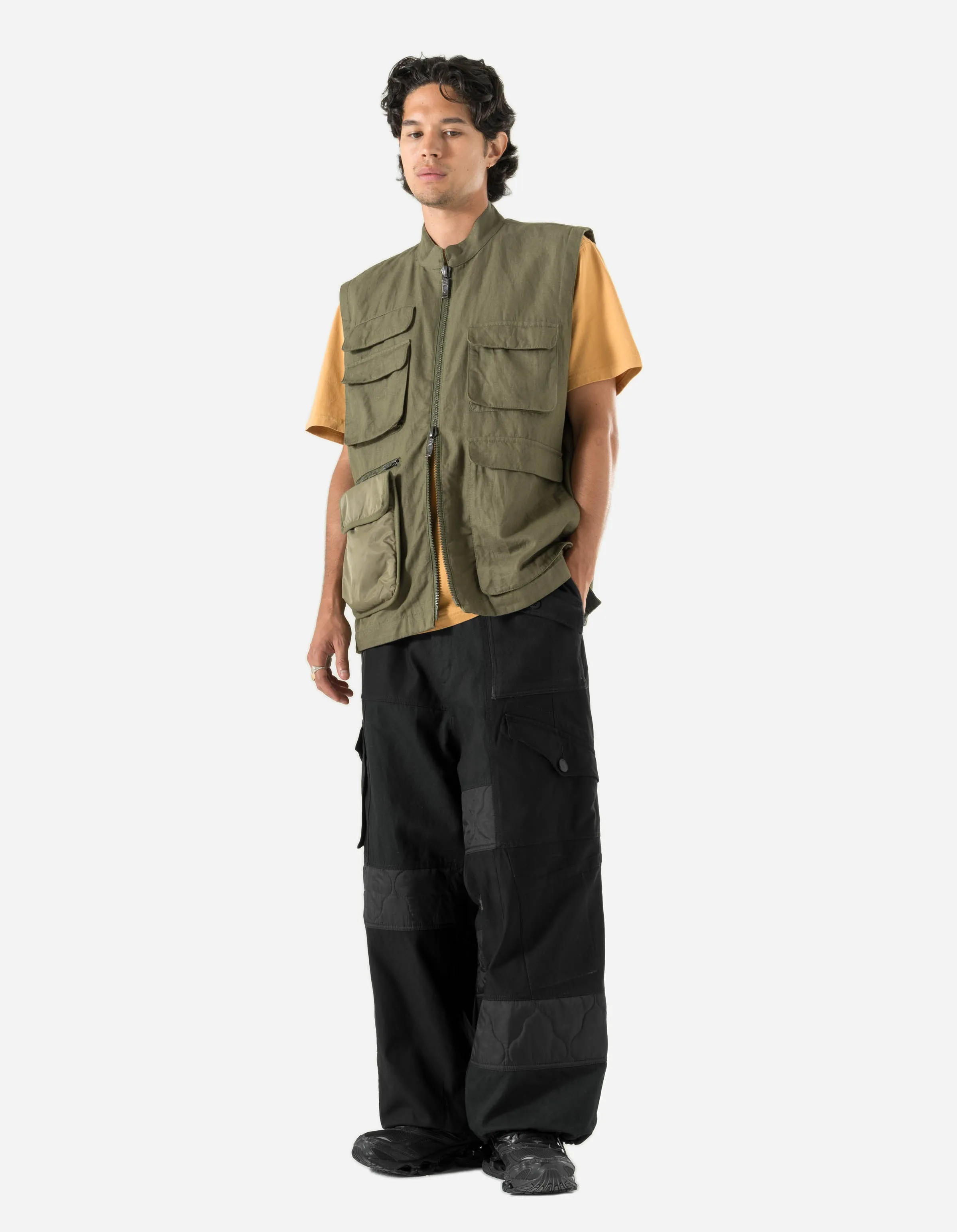 5201 Hemp Utility Vest Olive OG-107F