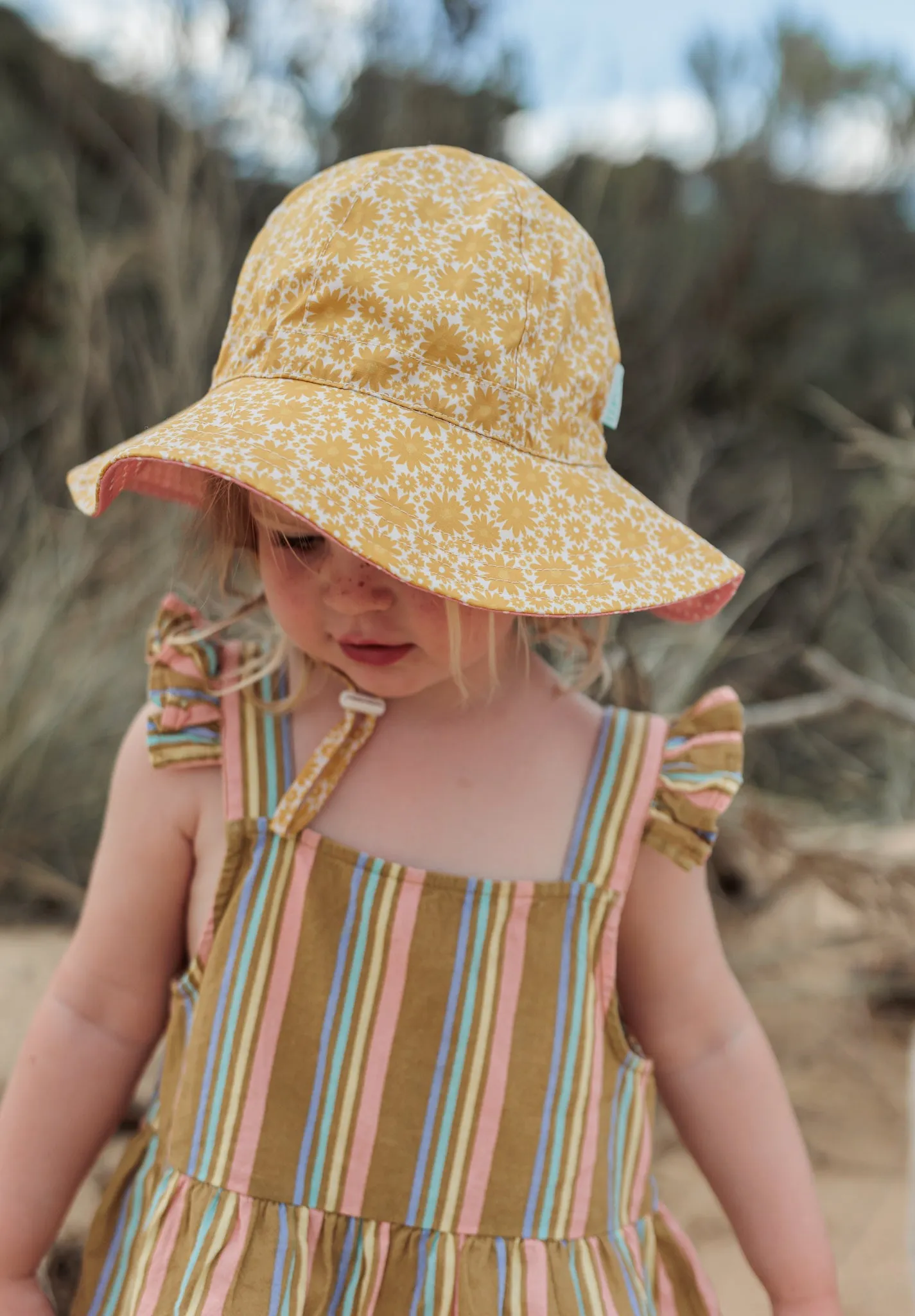 Acorn Wide Brim Sunhat - Sunset Garden