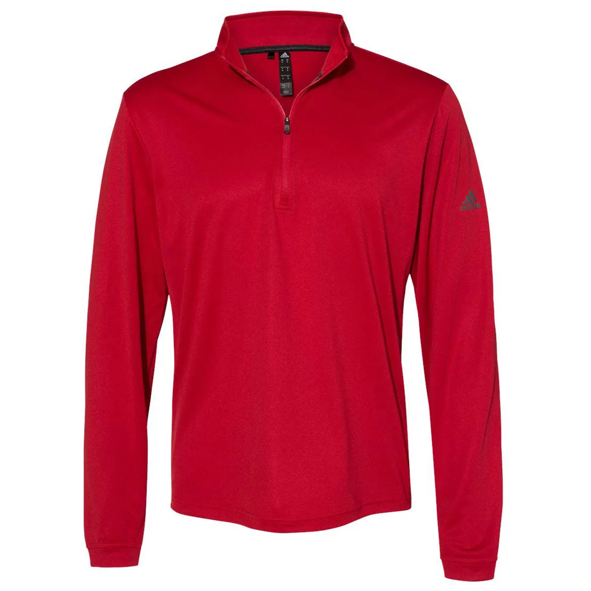 adidas Men's Power Red Lightweight Quarter Zip