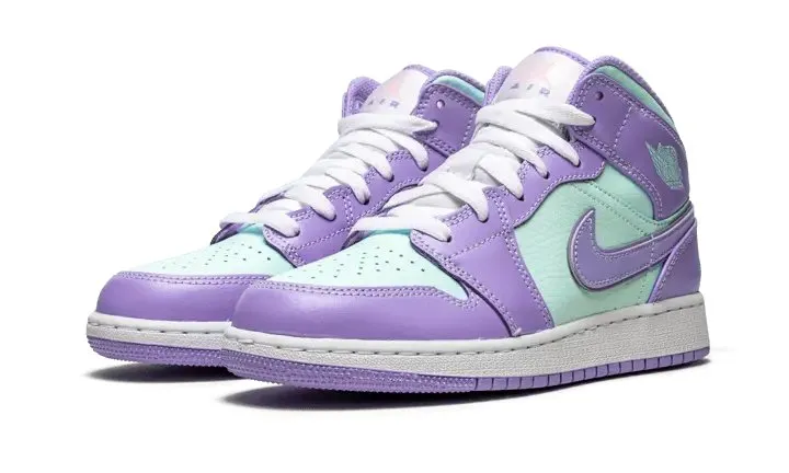 Air Jordan 1 Mid Purple Aqua