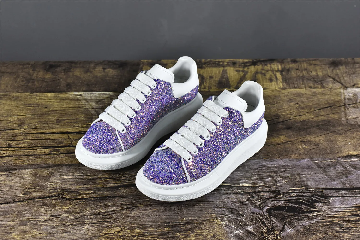 Alexander McQ Oversized Sneaker Purple Glitter