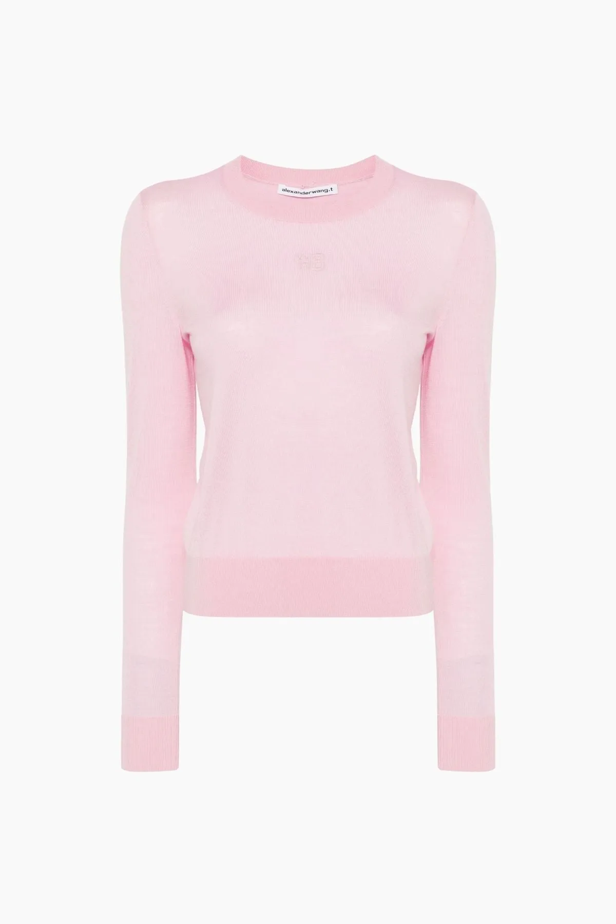 alexanderwang.t Logo Embossed Knit Jumper - Pink Chalk