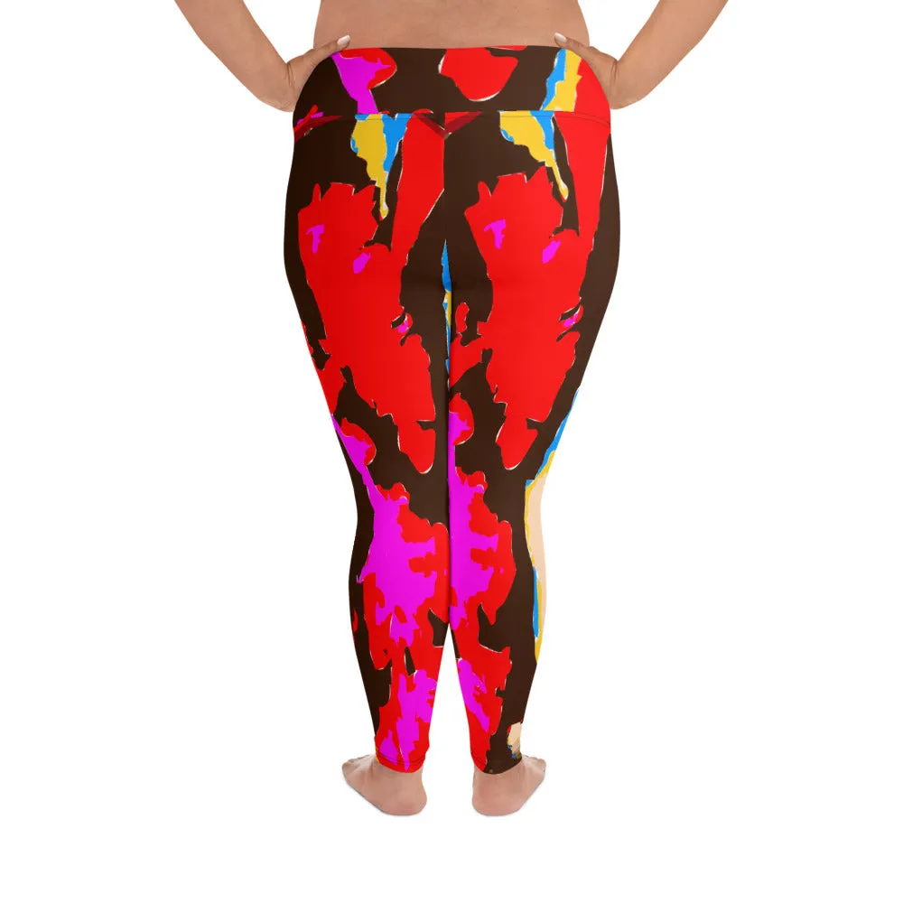 All-Over Print Plus Size Leggings Splash