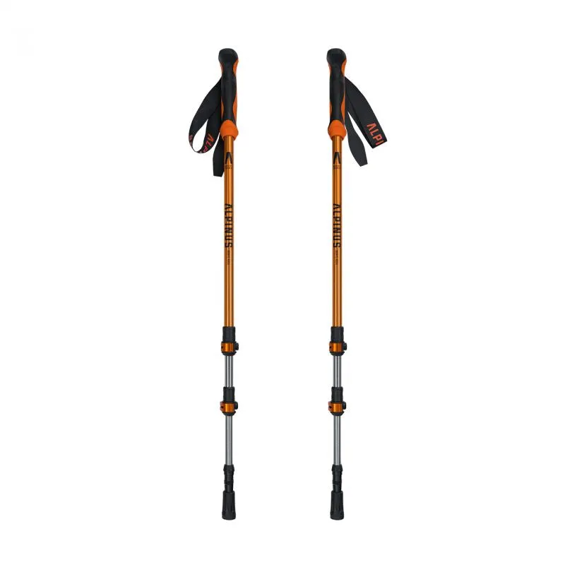 Alpinus Monte Rosa Trekking Poles - Orange