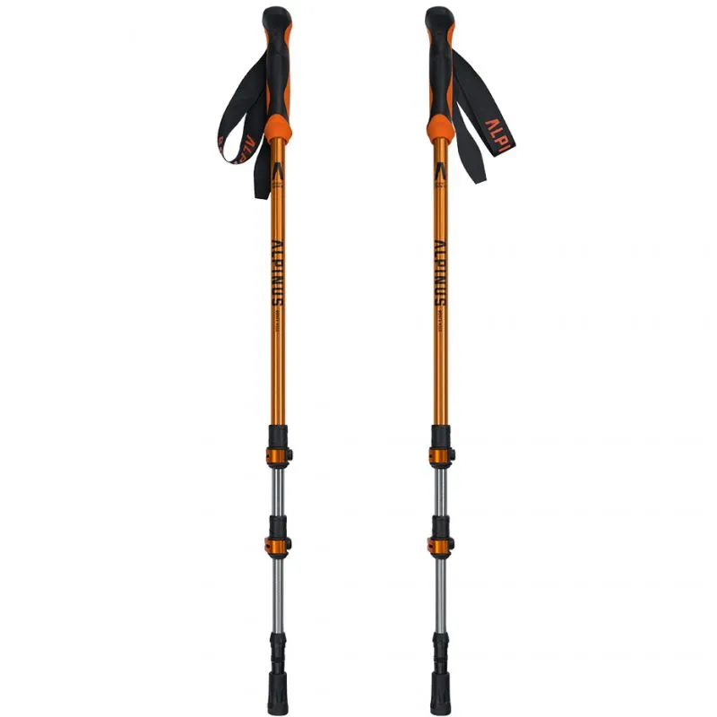 Alpinus Monte Rosa Trekking Poles - Orange