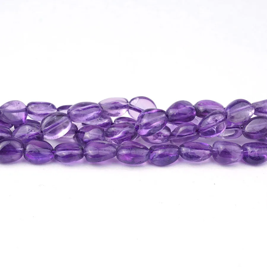 Amethyst 5X7-8X10mm Freeform Oval - Limited Editions - 15-16 inch