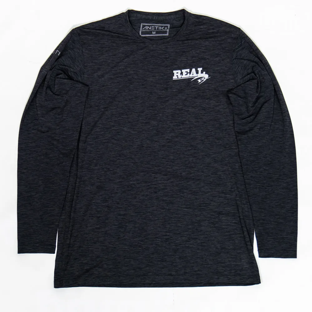 Anetik Low Pro Tech L/S Rashguard-Charcoal Heathered