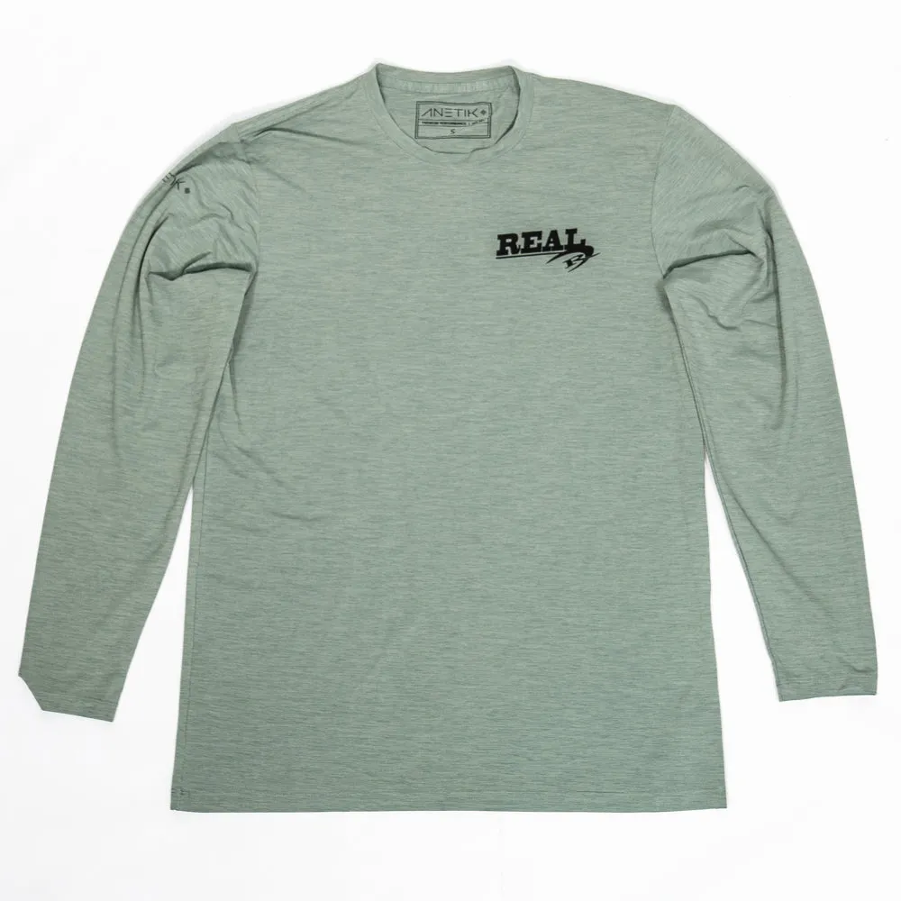 Anetik Low Pro Tech L/S Rashguard-Dark Olive Heathered