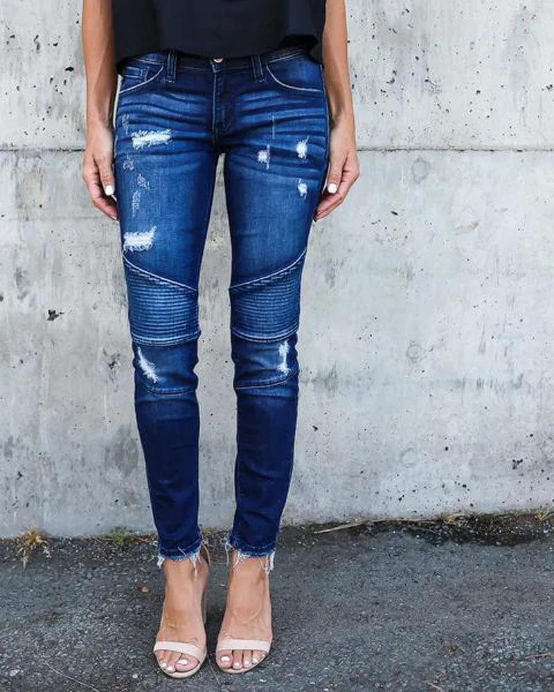 Apex Distressed Skinny Jeans - S-2XL - 2 Colors