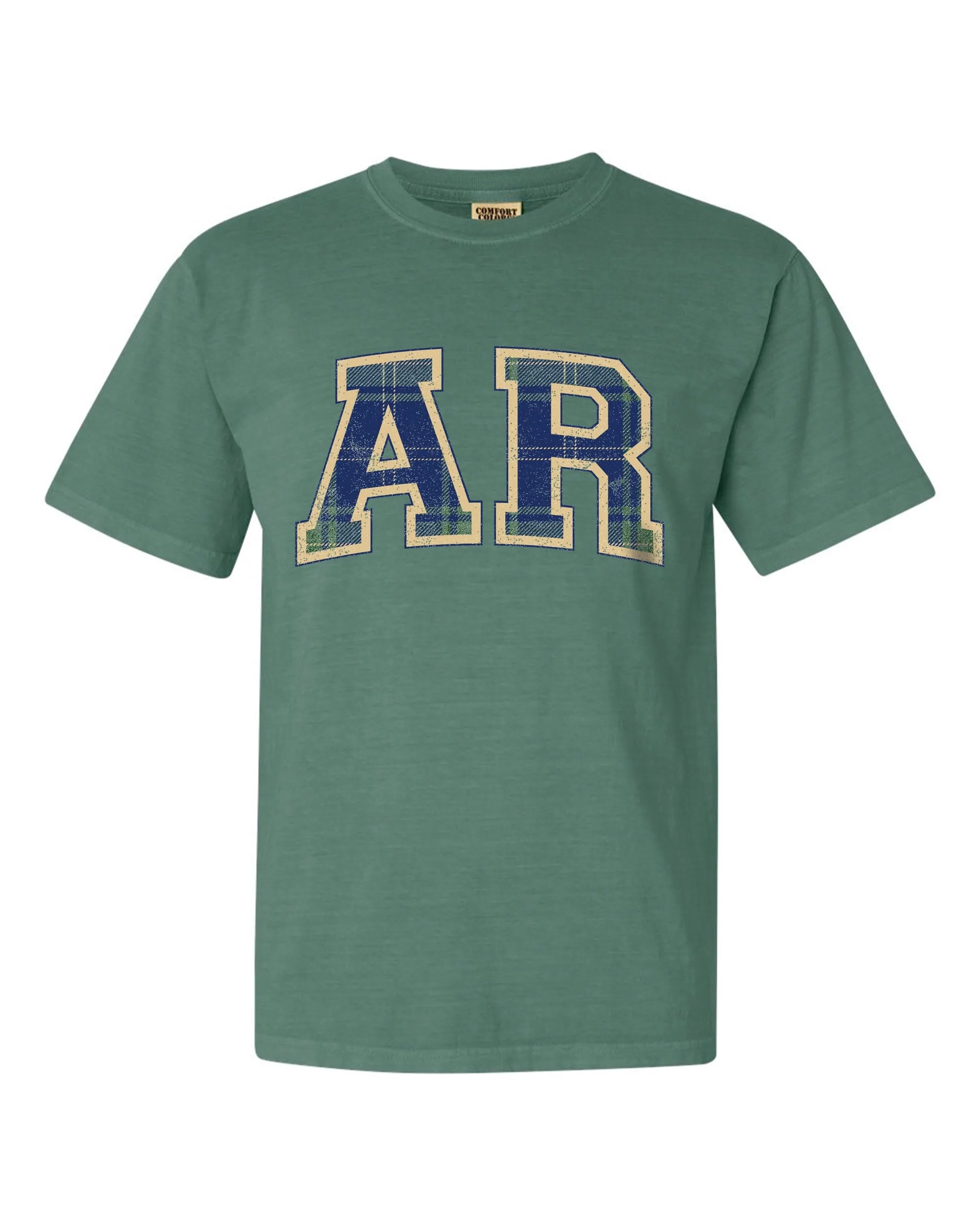 AR Plaid Arch (Gold Outline) Green Tee