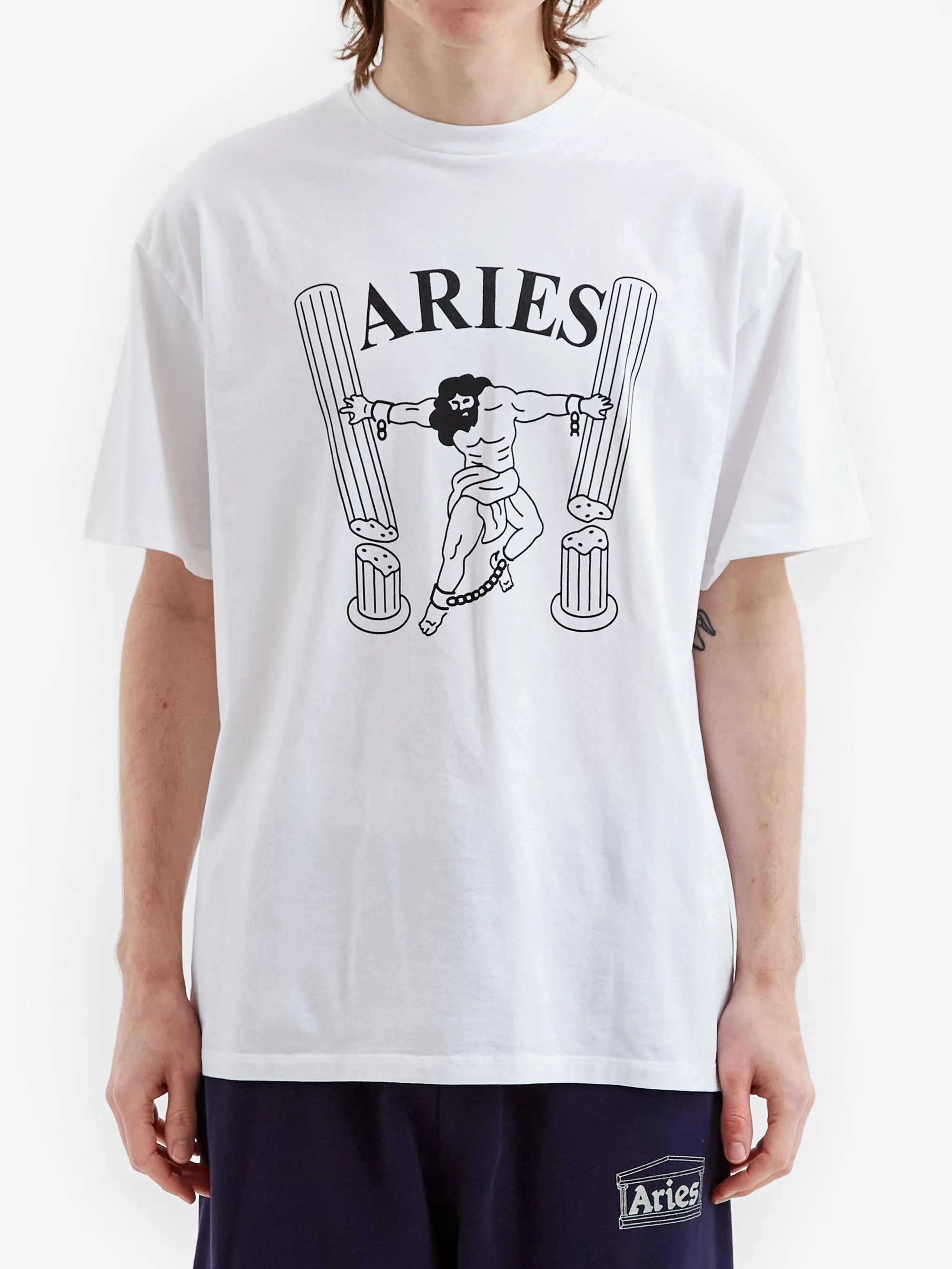 Aries Samson SS Tee - White