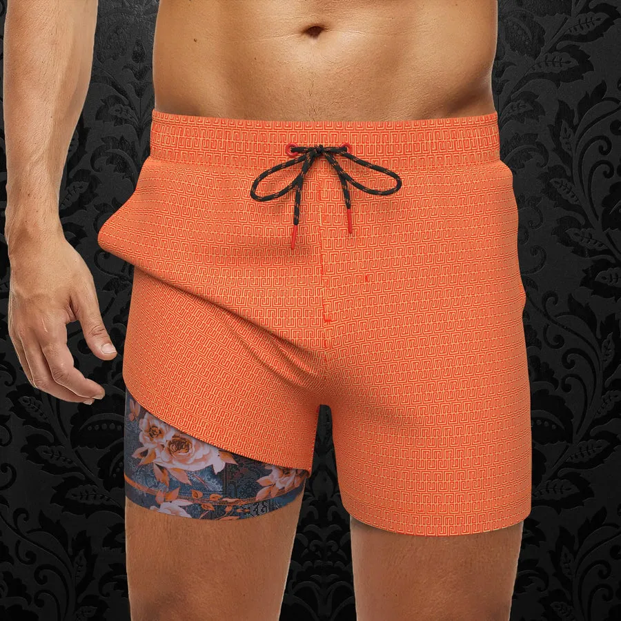 Au Noir Stretch Swimwear | Perkins Orange