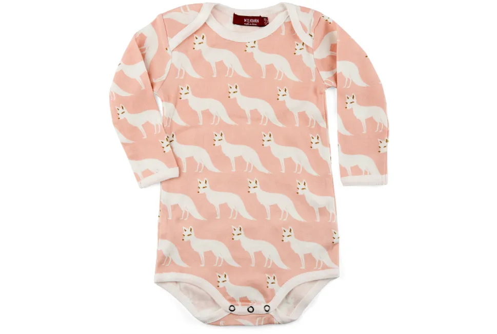 B Greige Baby Long Sleeve One Piece