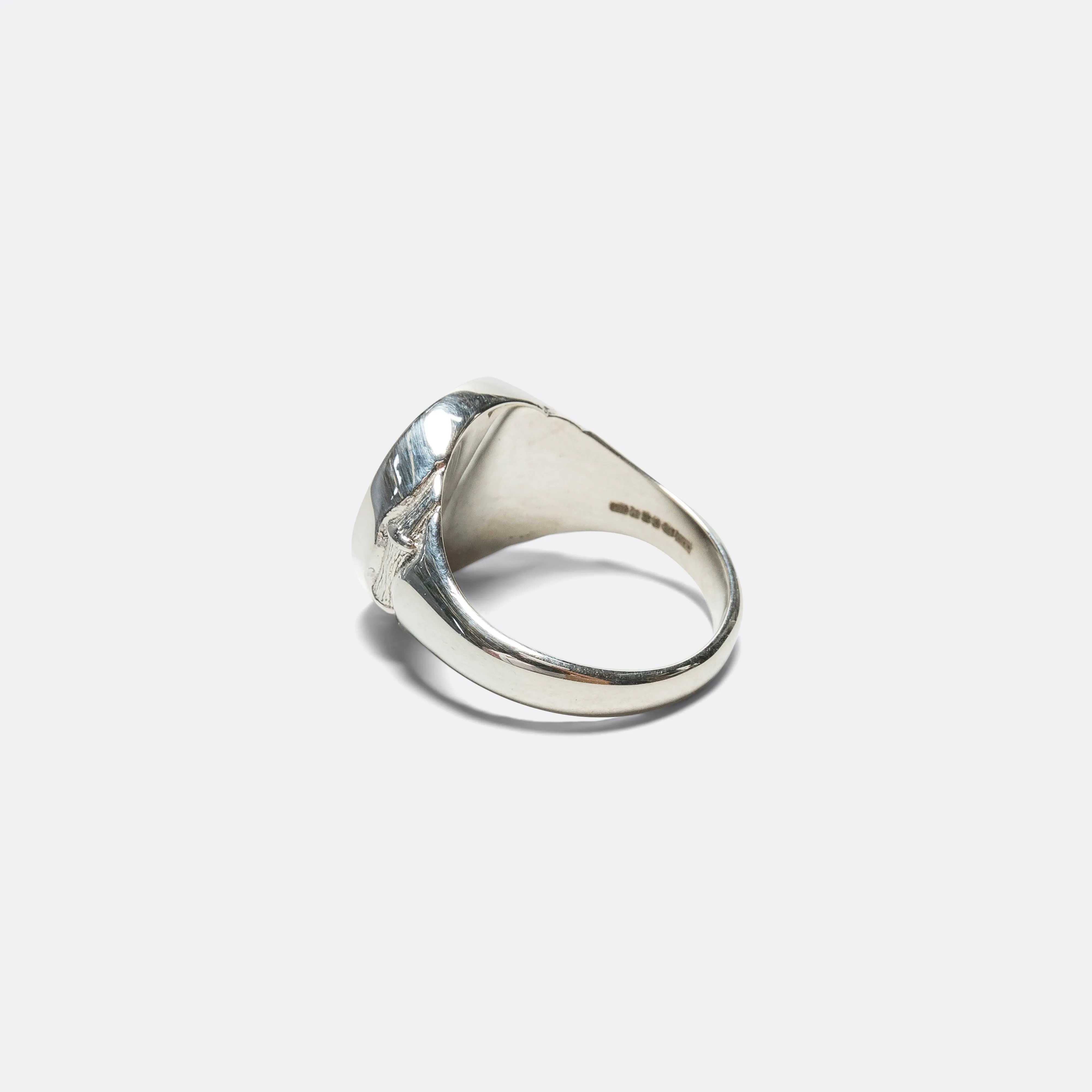 Bamboo Signet Ring - 925 Silver