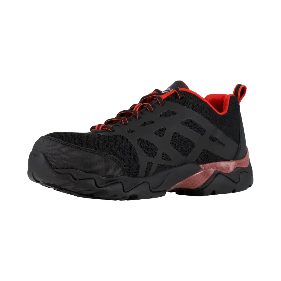 Beamer Composite-Toe Athletic Work Shoe Black/Red