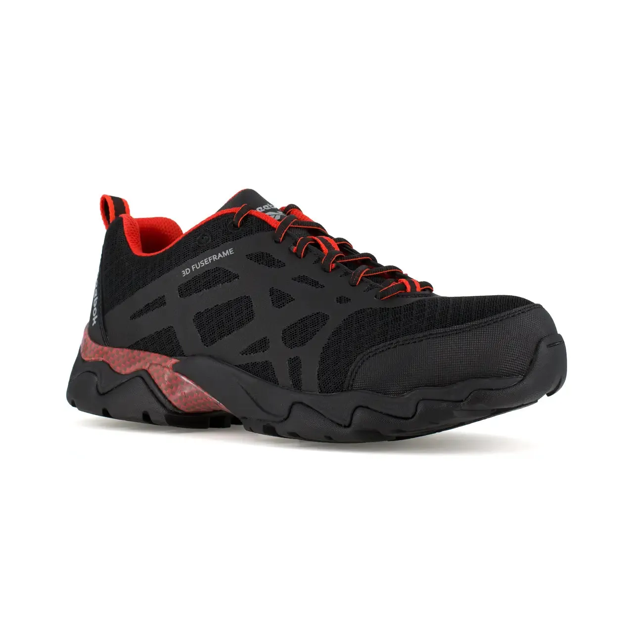 Beamer Composite-Toe Athletic Work Shoe Black/Red