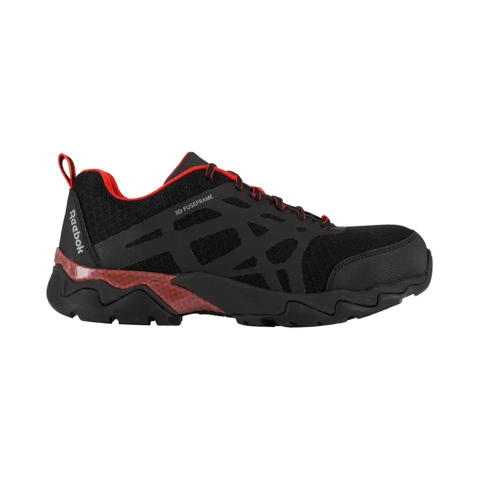 Beamer Composite-Toe Athletic Work Shoe Black/Red