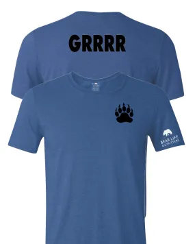 Bear Claw Left Chest Front GRRRR on the Back T-Shirt