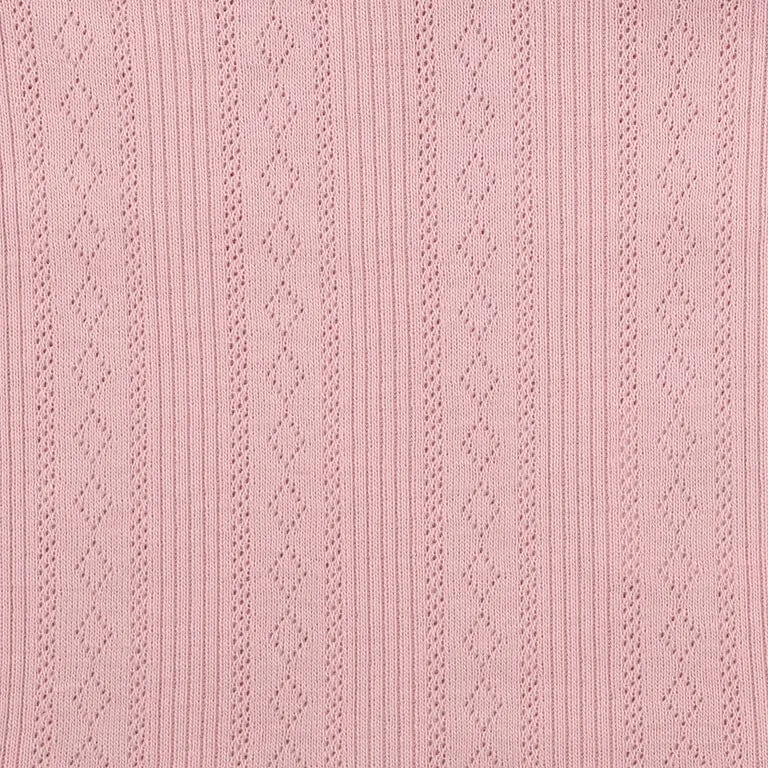 Bebe - Dusty Pink Pointelle LS Tee