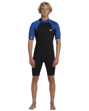 Billabong Mens 2mm Foil Back Zip Short Sleeve Wetsuit