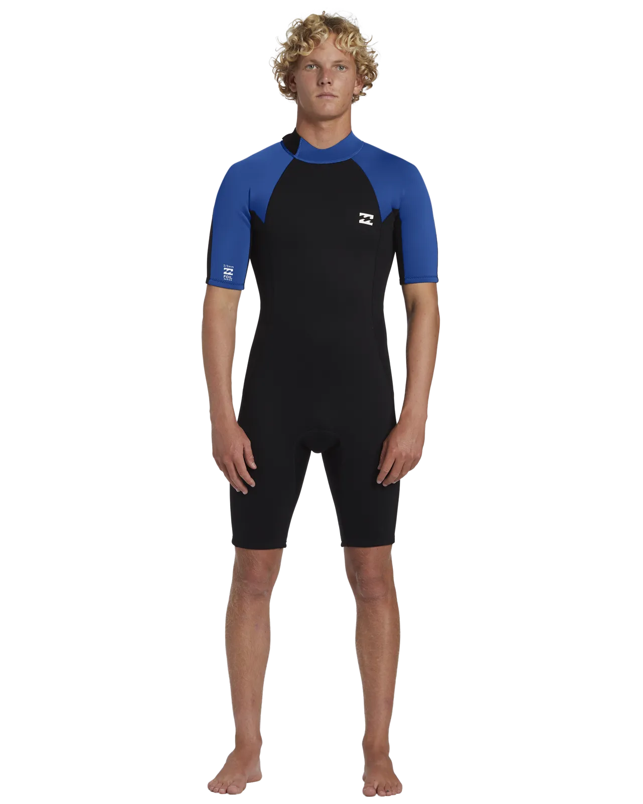 Billabong Mens 2mm Foil Back Zip Short Sleeve Wetsuit