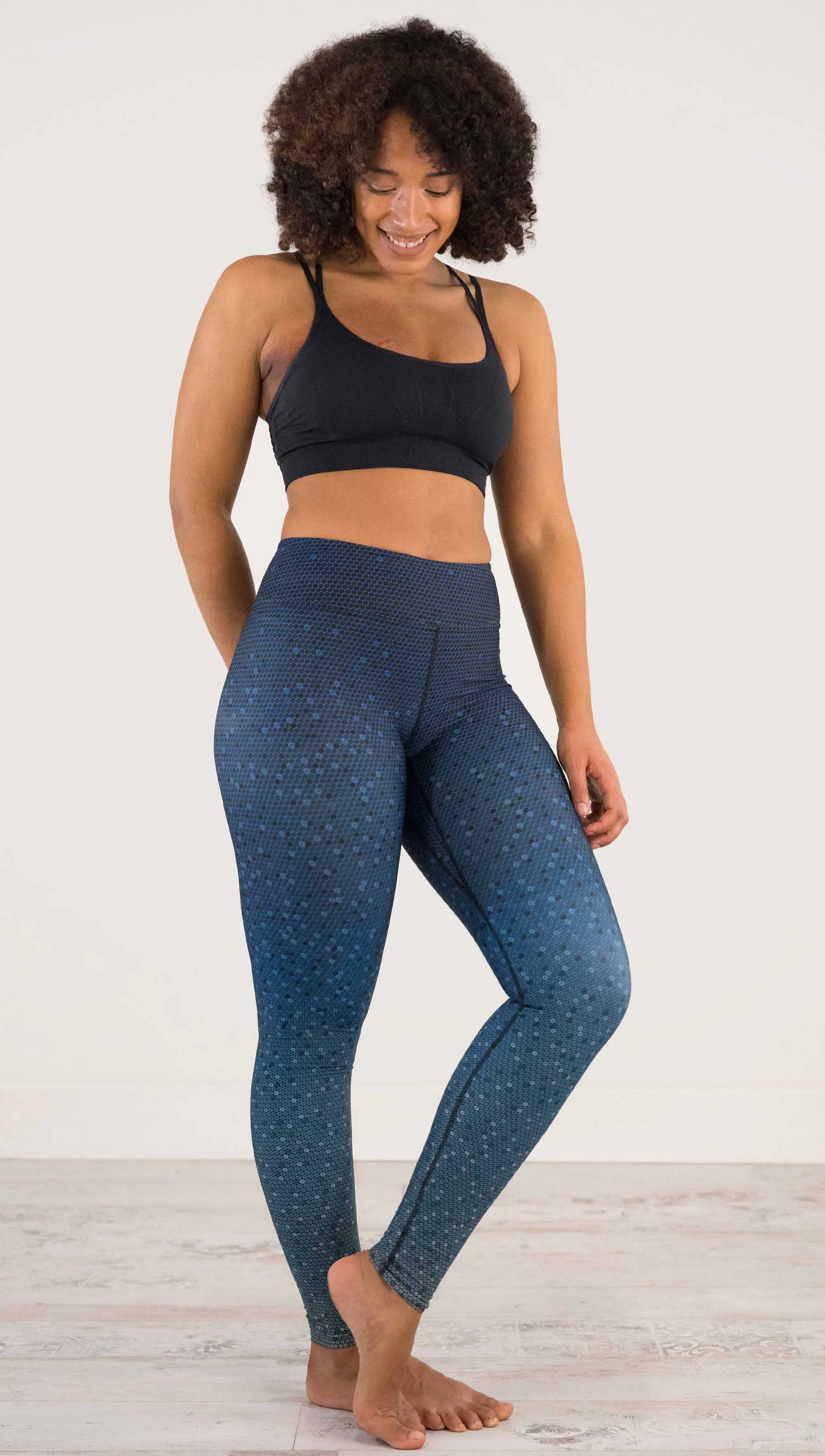 Blue Beads - Full Length Triathlon Leggings - CUSTOM ORDER