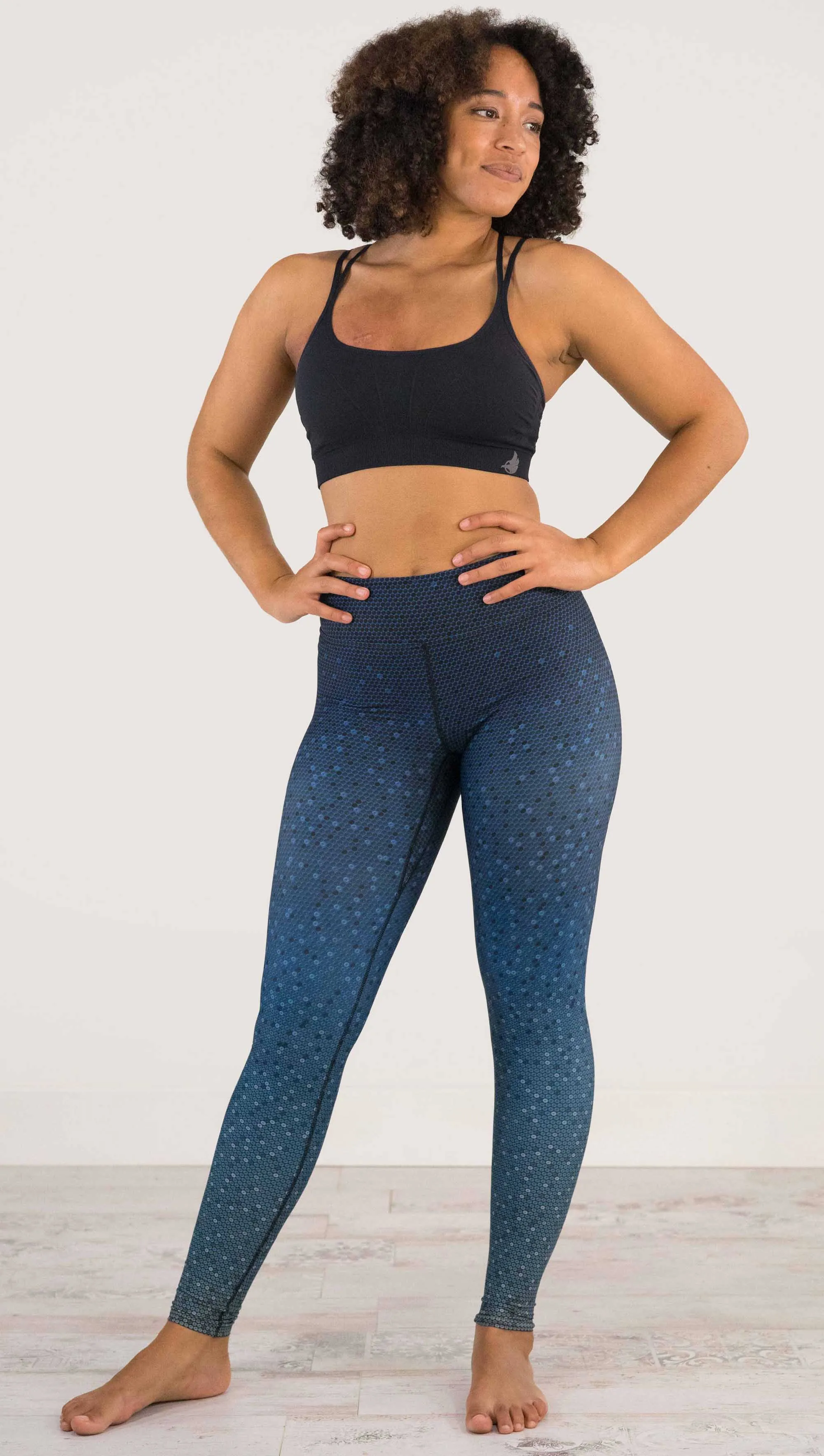 Blue Beads - Full Length Triathlon Leggings - CUSTOM ORDER