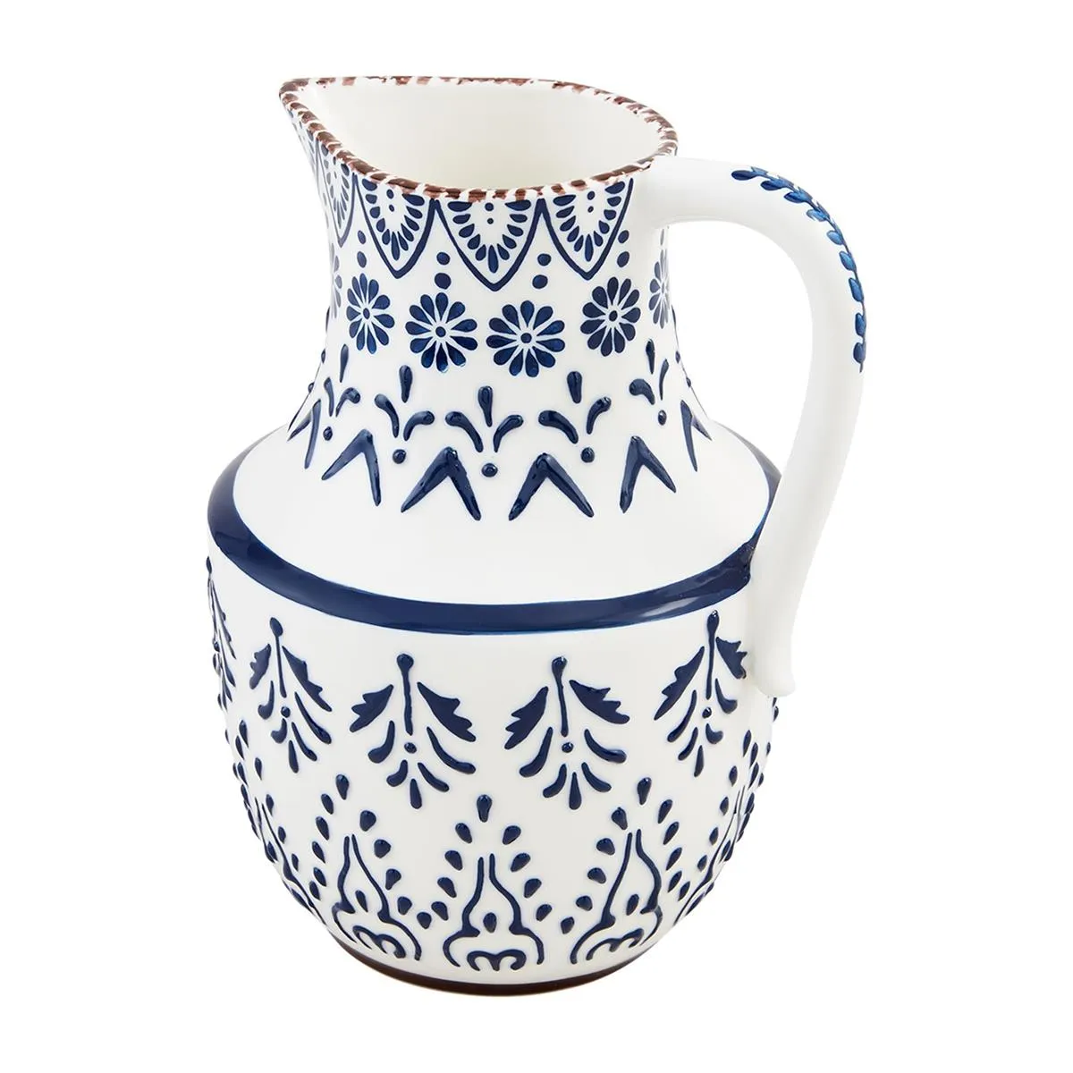 Blue Floral Pitcher