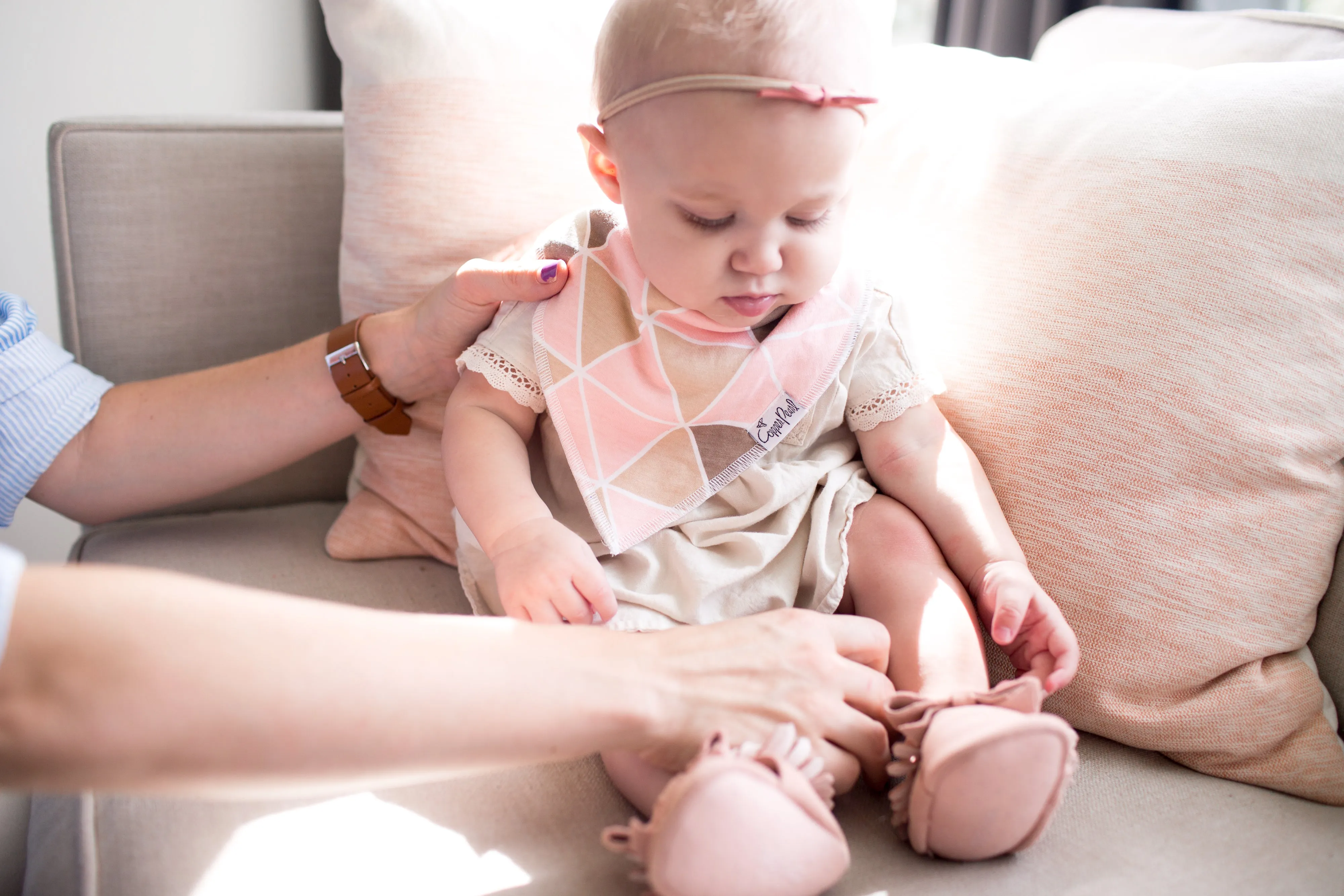 Blush Bandana Bib Set