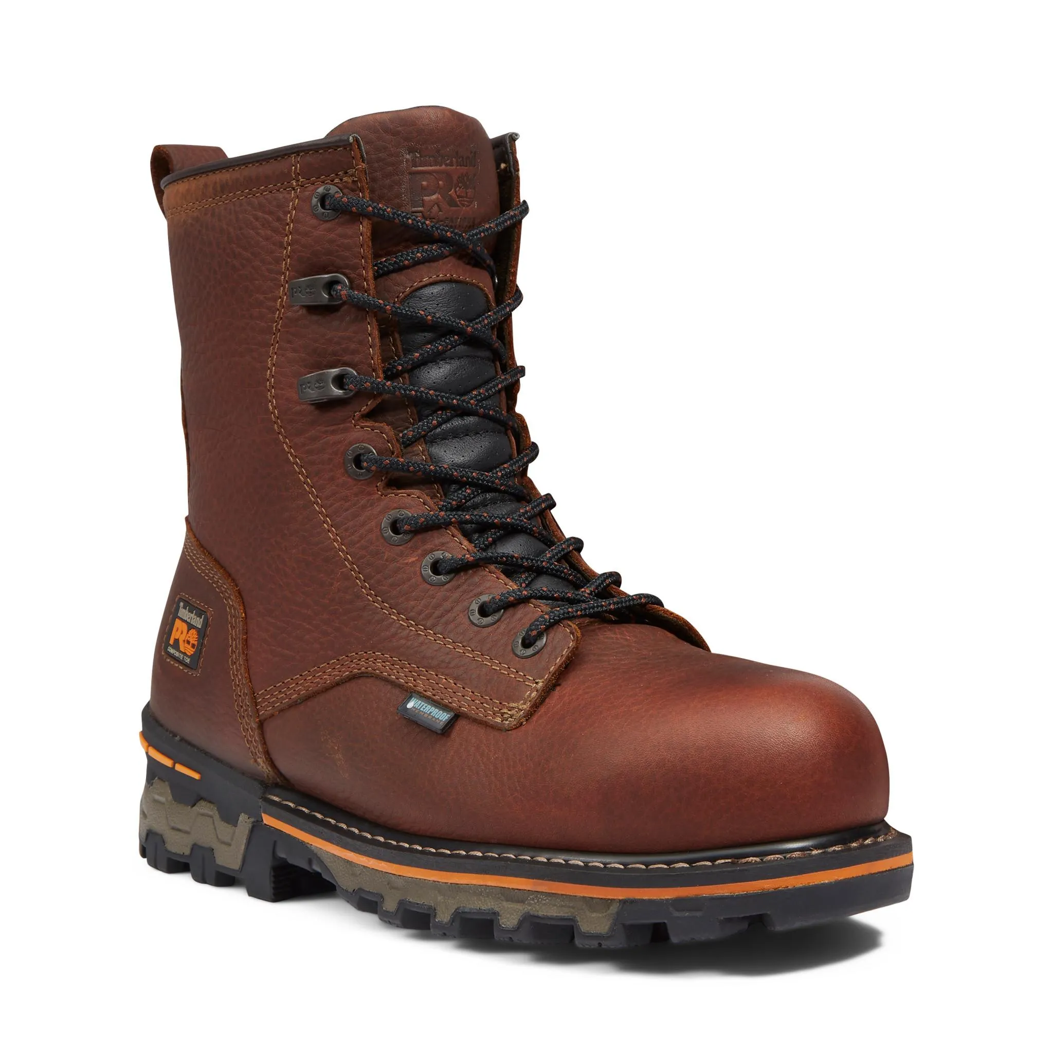 Boondock 8 Inch Composite-Toe Waterproof Work Boot Medium Brown