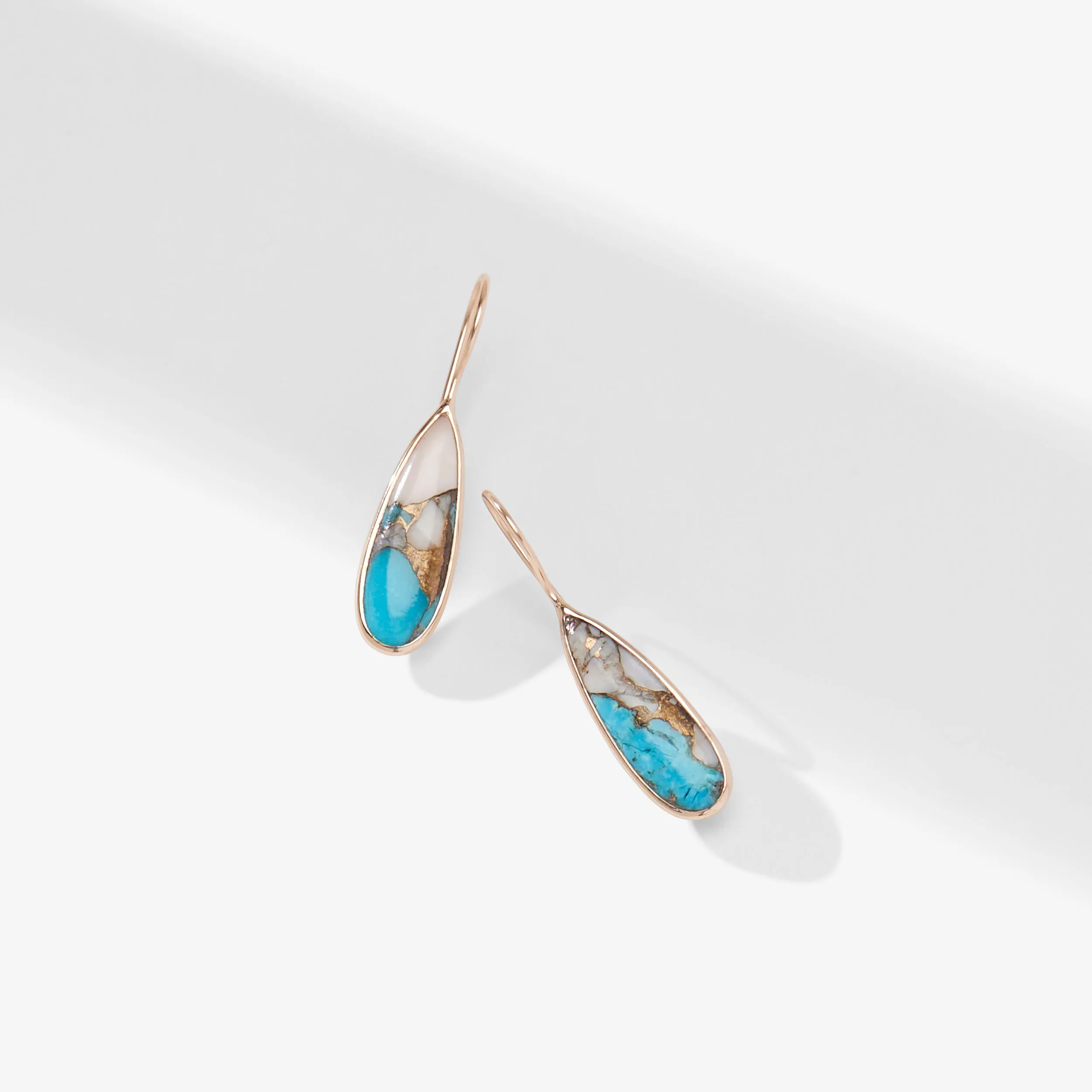 Brenna Earrings :: Teal / Ivory Multi