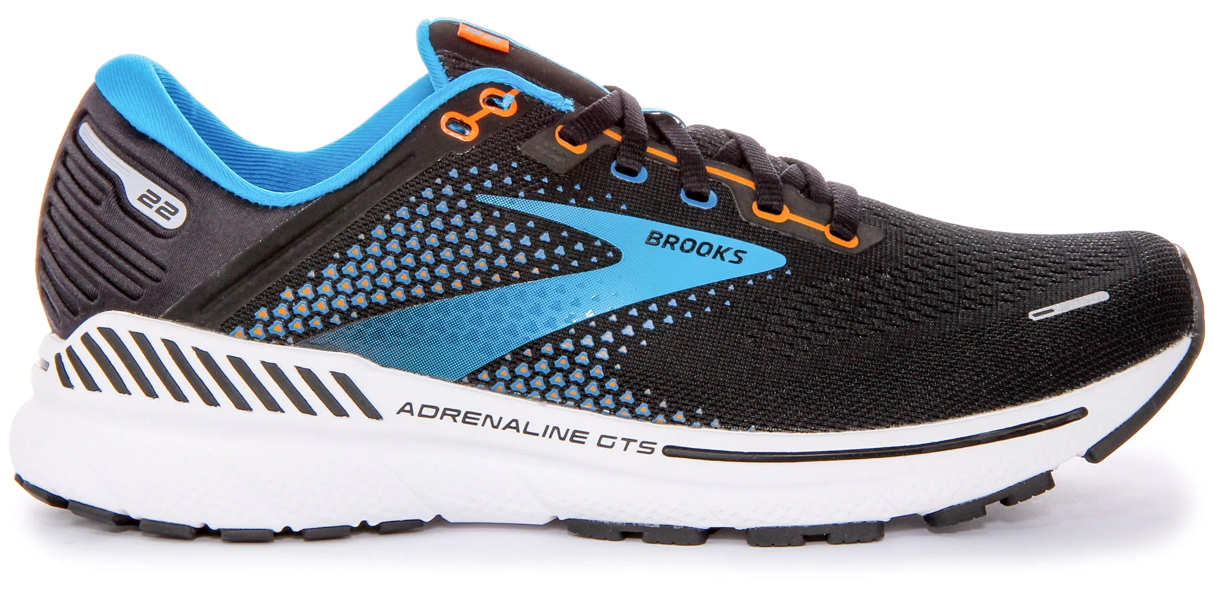 Brooks Adrenaline GTS In Black Blue For Men