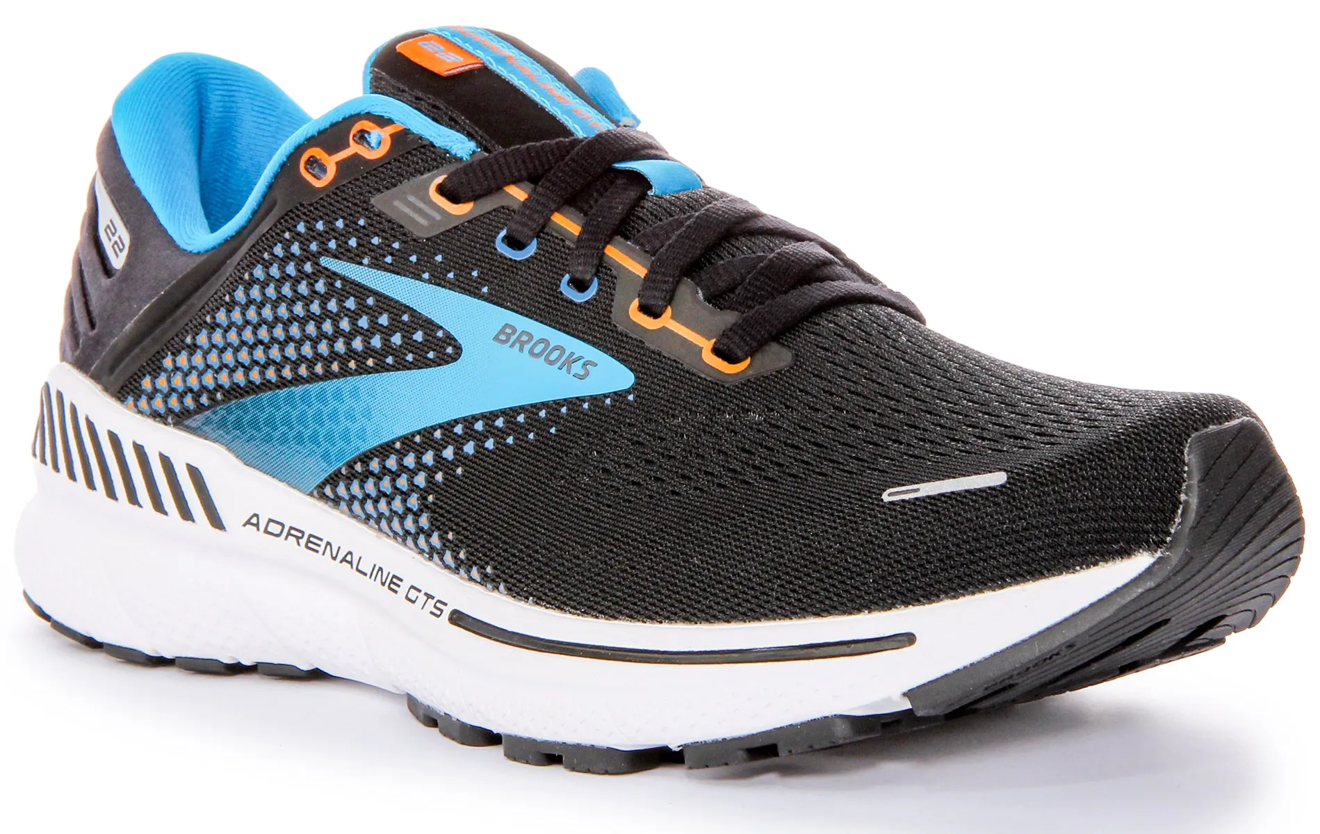 Brooks Adrenaline GTS In Black Blue For Men