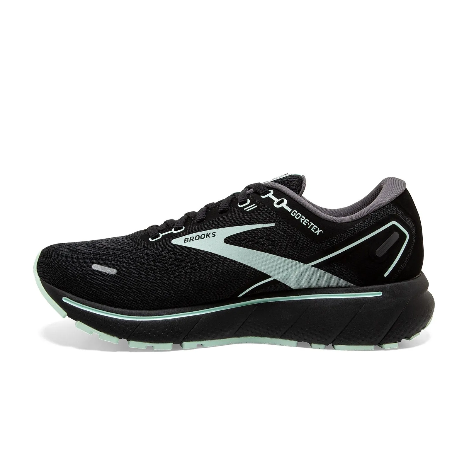 Brooks Ghost 14 GTX (Women) - Black/Blackened Pearl/Aquaglass