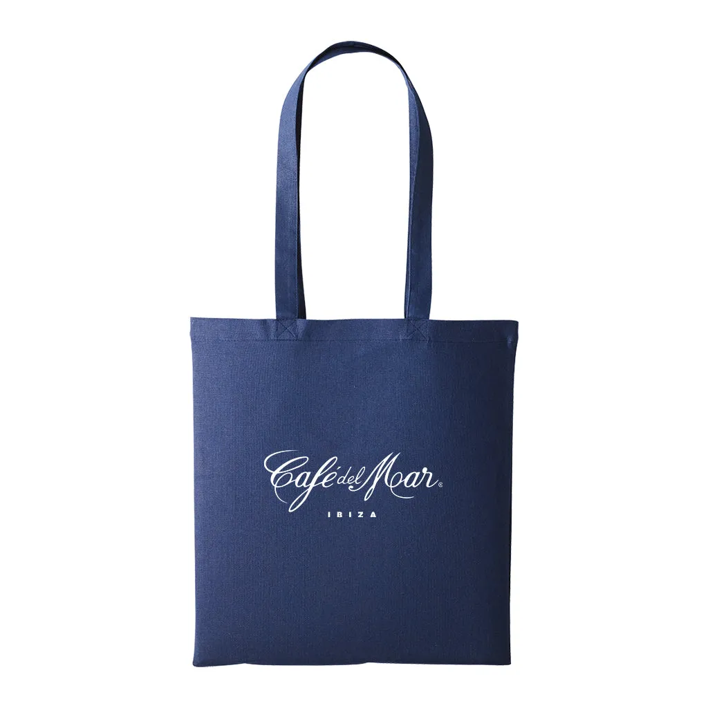 Café del Mar Ibiza White Logo Cotton Tote Bag