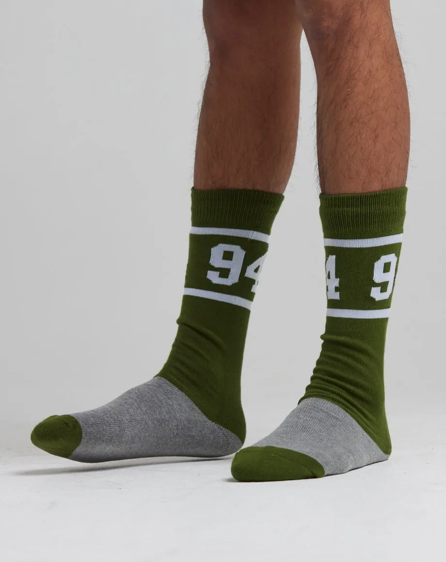 CALMUT MEN'S TRIPLE PACK SPORTS SOCKS | CRIMSON/GREEN/BLACK