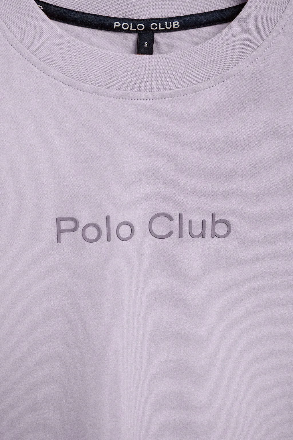 Camiseta Tori boxy fit azul lavanda de acabado peach effect con logo Minimal Combo Polo Club