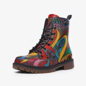 Casual Leather Lightweight boots MT - Graphic ornament full color