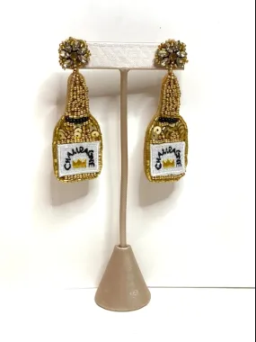 Champagne Beaded Earrings