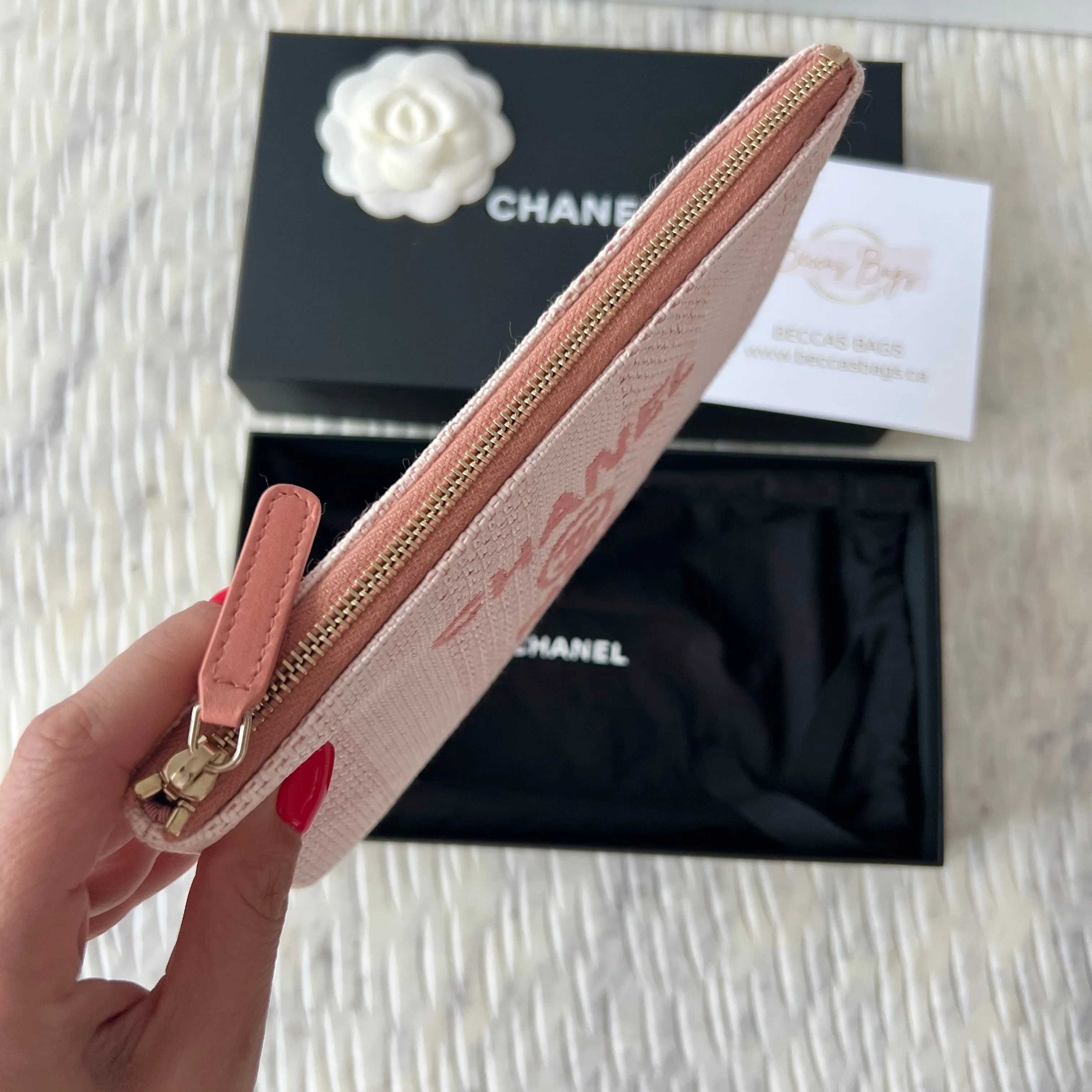 Chanel Deauville Raffia Pouch