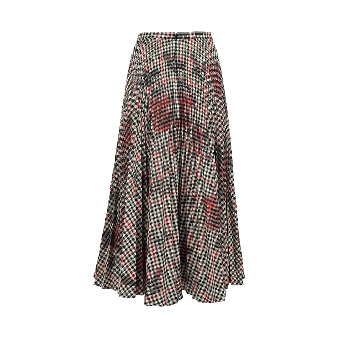 Checked Midi Skirt